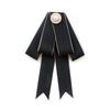 Vintage Ribbon Bowtie Brooch Pin for Women Wedding Pretied Necktie Clip Crystal Rhinestones Bowknot Shirt Jabot Collar