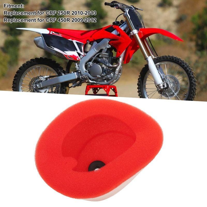 Motorcycle Pre Oiled Air Filter Washable Reble Sponge Replacement for CRF 250R 2010‑2013
