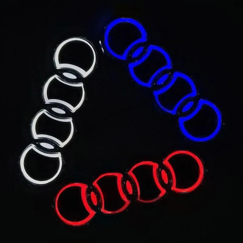 2025 Hot 18*5.8CM 5D logo LED car trunk logo lamp is suitable for W3 A3A45A 7A8S3 S4 S5 S6 S7 Q3 Q7TT decoration. Tail luminou RW8 gjzm7