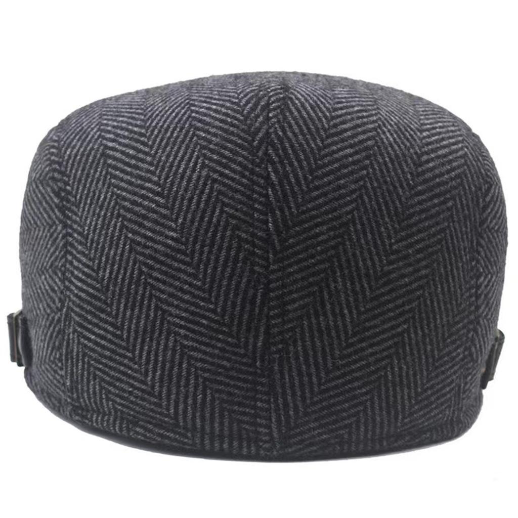 1Piece Men Coarse Lines Beret Duckbill Cap Outdoor Adjustable Leisure Hat Spring Autumn Hunting Travel Tourism