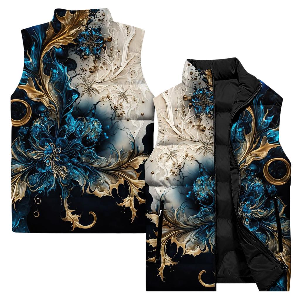 Ladies' Casual And Fashionable Sleeveless Vest Conventional Pattern Cotton Jacket