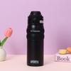 550ml Dual Drink 316 Stainless Steel Insulated Water Bottle, One Click Flip Straw Sports Tumbler for Women Gym Commute