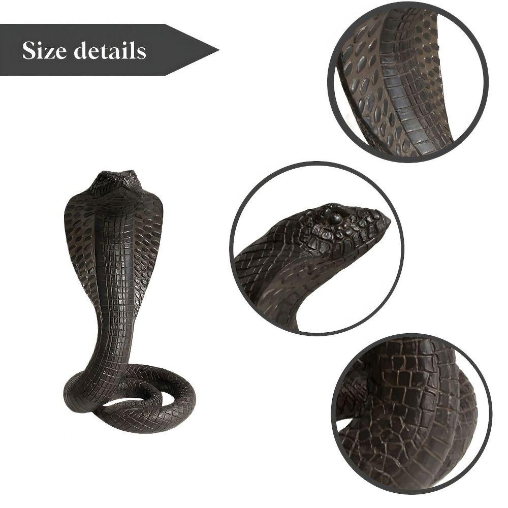 Lifelike 3D Cobra Model Toy Scales Animal Simulation Model Simulated Cobra Figure  Christmas