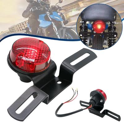 LED Motorcycle Tail Brake Stop Light 12V Halogen Rear Lights Taillight Cafe Racer For Chopper Bobber Motorbike Accessories M5Y0