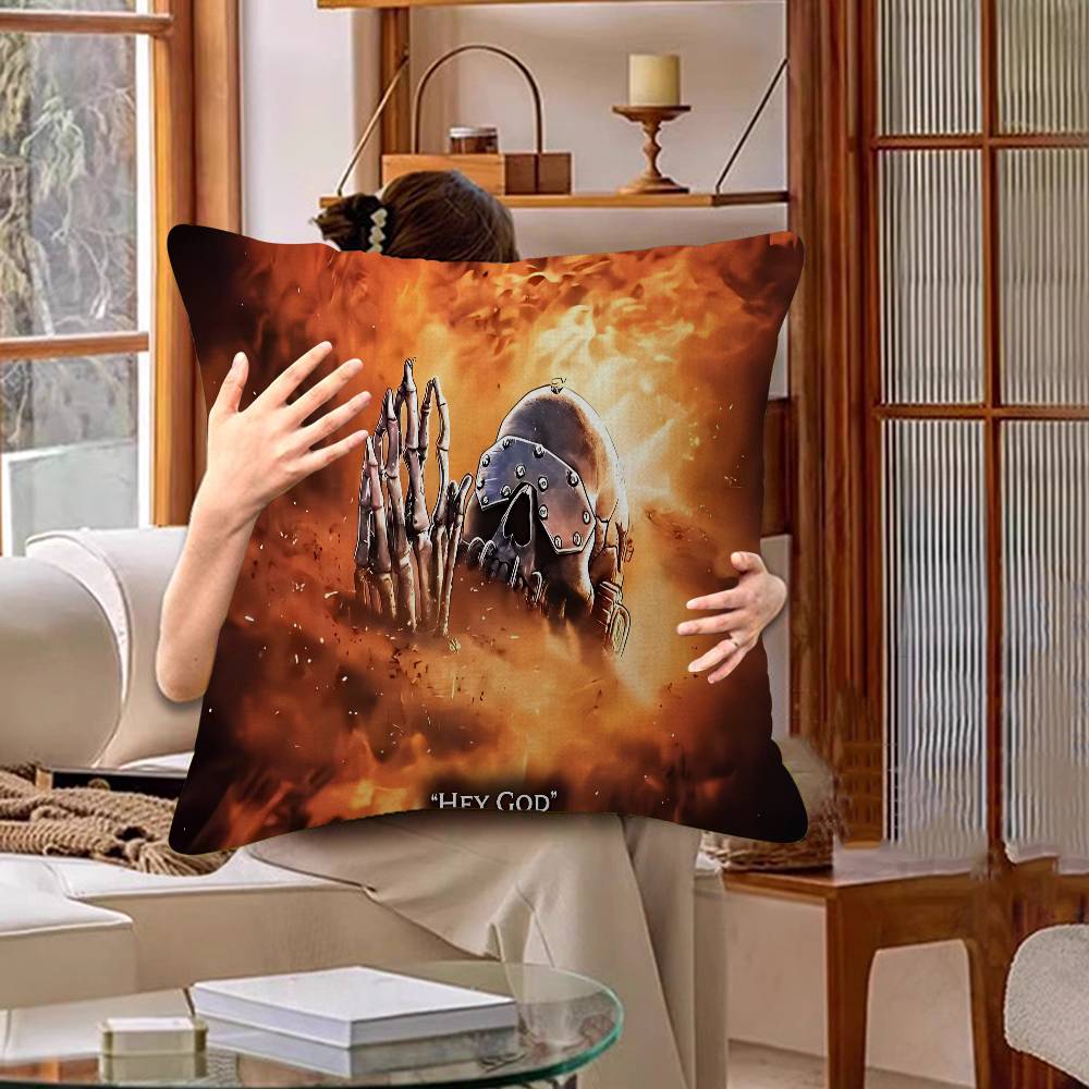 M-Megadeths Heavy Metal Rock Band Pillow Cover Design Cushion Cover Decor Holiday Decorati