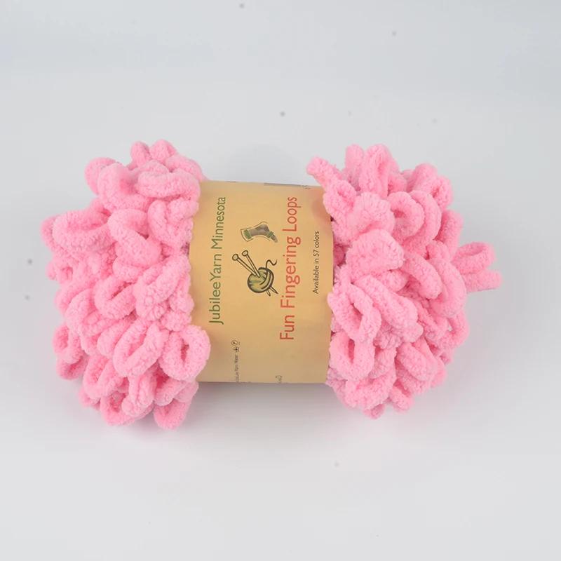 500g/Lot Hand Knitting Finger Loop Yarn Crochet Super Warm Puffy Circle Cotton Braided Rope Puffy Smart Polyester Sock Toy