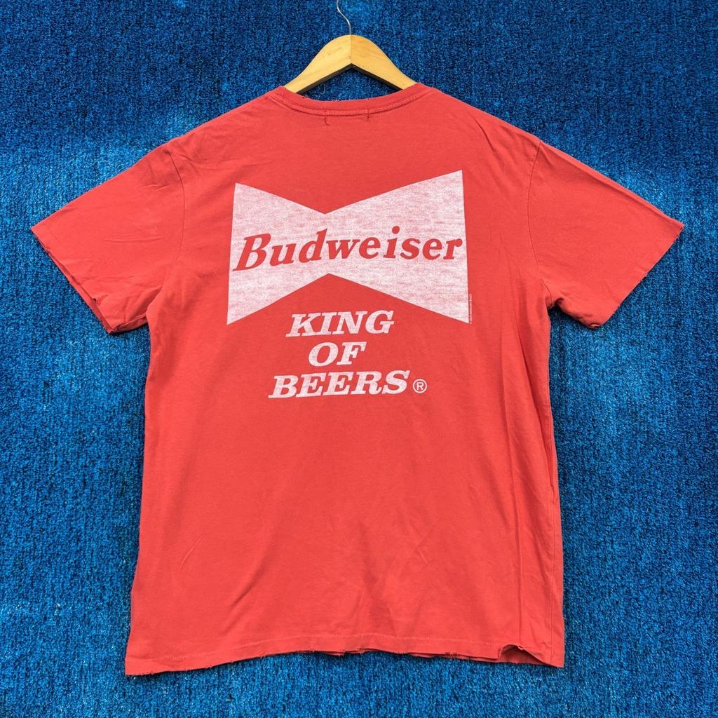 Budweiser „König der Biere“ Grafik-T-Shirt Größe L Unisex T-Shirt