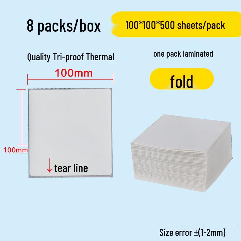 Durable Self-Adhesive Thermal Paper Barcode Labels for Printing 