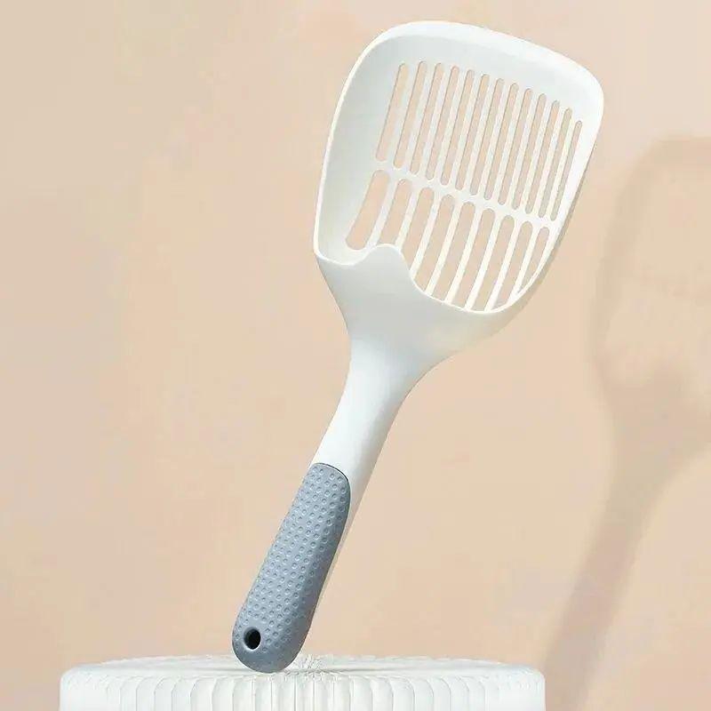 Kimpets Cat Litter Scoop Plastic Litter Shovel with Base Self Cleaning Cat Litter Shovel Kitten Toilet Clean Tools Cat Supplies