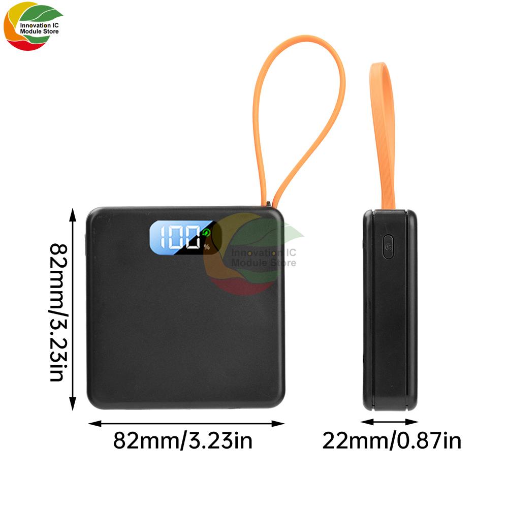 DIY 18611 Battery Box Kit - No Welding 11.1W Fast Charge Power Bank Case with LCD Display, Portable & Removable Design for Mobil