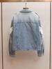 Denimjacke im koreanischen Stil mit Perlenkragen - Winter-Baumwollmantel für Damen