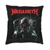 Megadeths Rock Band Square Pillow Case Home Decor Heavy Metal Band Cushions Throw Pillow For Living Room Double-Sided Printing