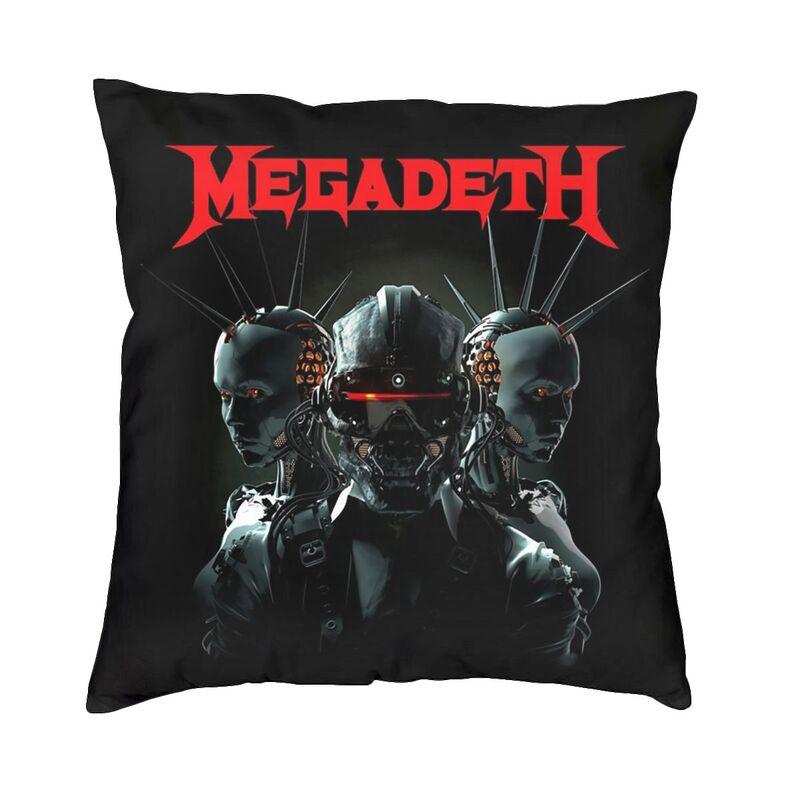 Megadeths Rock Band Square Pillow Case Home Decor Heavy Metal Band Cushions Throw Pillow For Living Room Double-Sided Printing