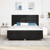 Boxspring Bed with Headboard Black 180 x 200 cm Fabric