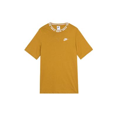 Broderte Trykk Pustende Løs Avslappet Kortermet T-skjorte Menn Topper Gul FB7310-716