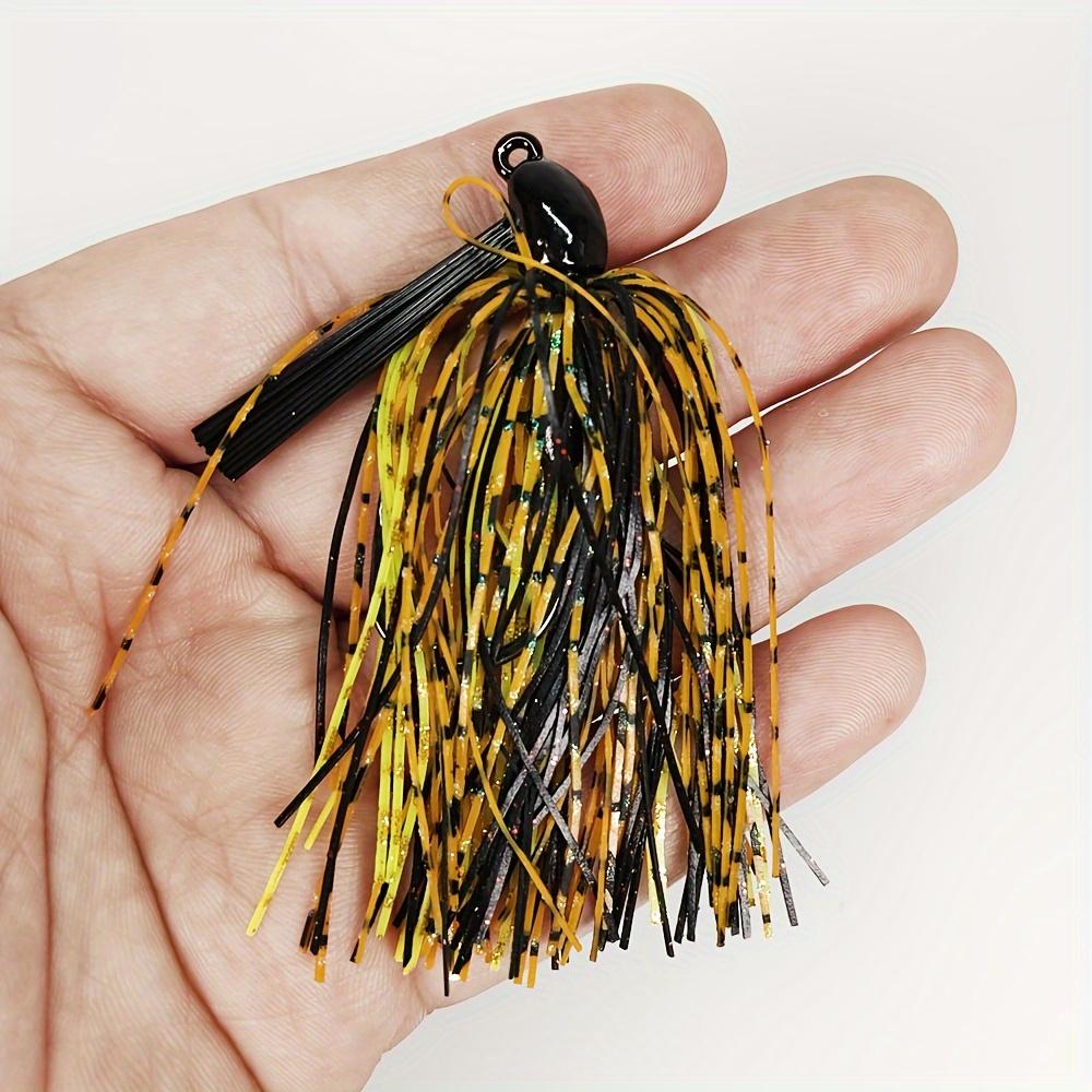 Silicone Fishing Skirt Baits - Weedless Football Jig Head, Mixed Colors, Hunting & Fishing Tackle