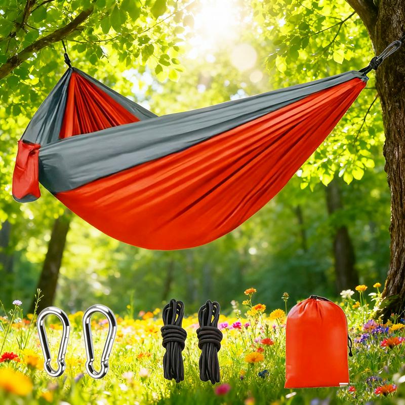 Ultra-light Nylon Parachute Hammock - Anti-rollover, Portable Outdoor Swing for Camping, Adults & Kids