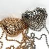 Heartshaped Metal Mini Bag With Chain Strap For Daily Fashion And Elegant Look