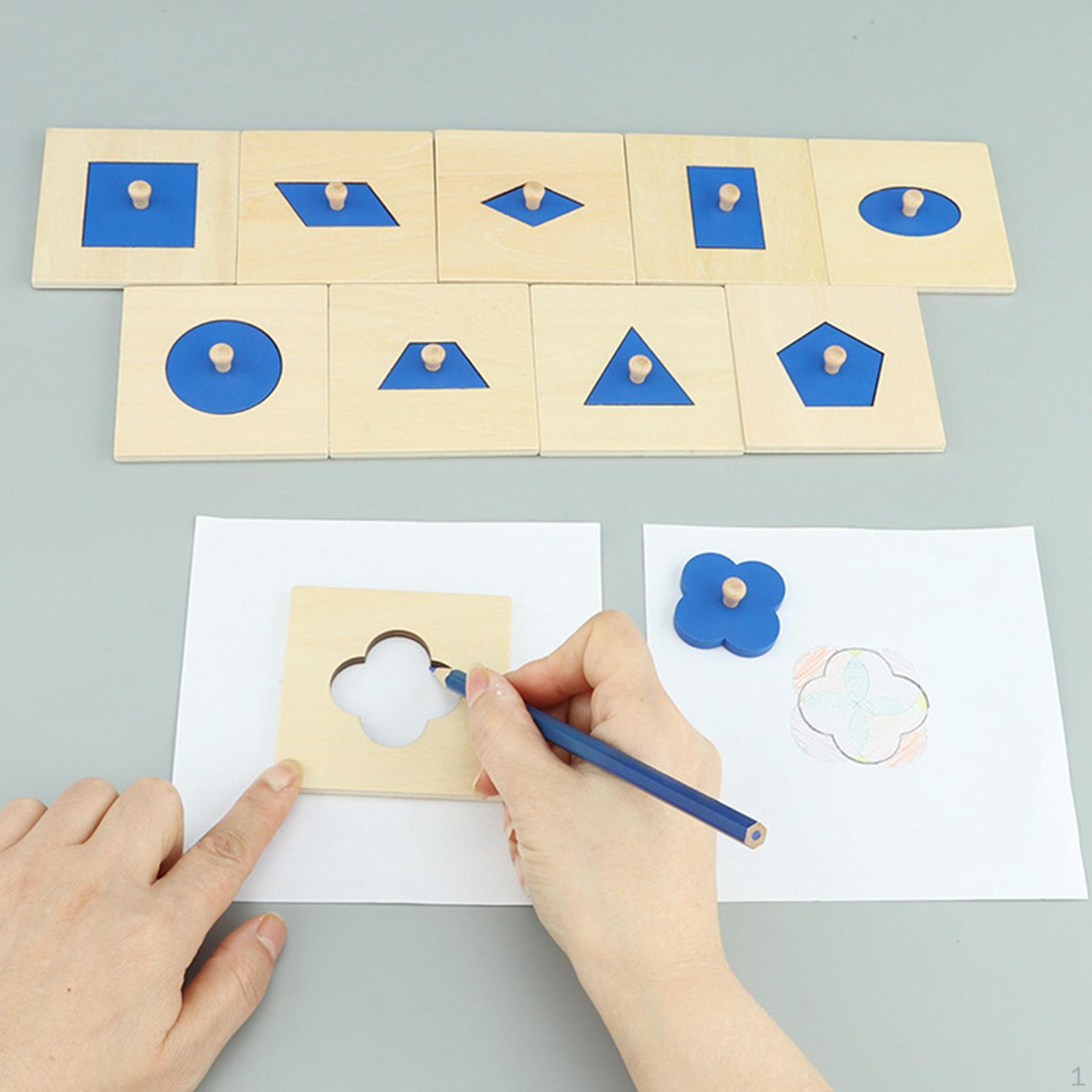 Wooden Shape Peg Puzzle Toys,Montessori Toy Fine Motor Activity Baby Puzzle,Shape Sorting Matching