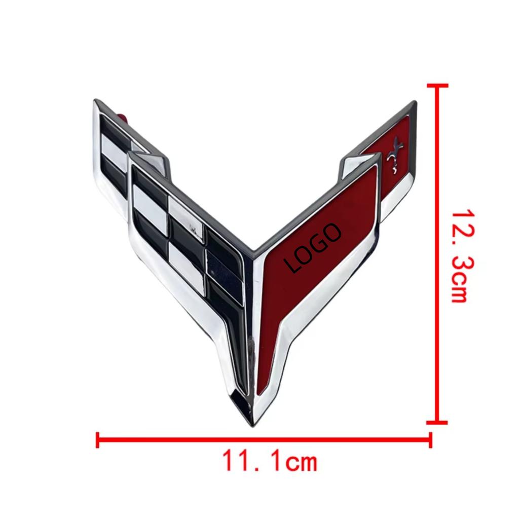 Emblème de Voiture ABS 3D Autocollant Coffre Arrière Capot Avant Badge de Remplacement Décoration Extérieure Pour Corvette C5 C6 C7 C8