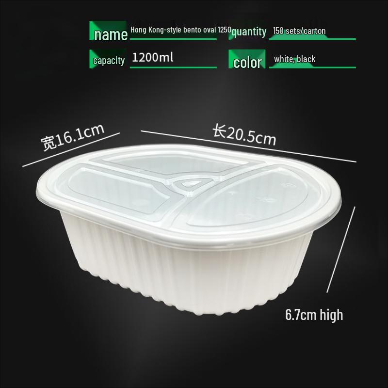 WS Disposable Plastic Oval Food Containers