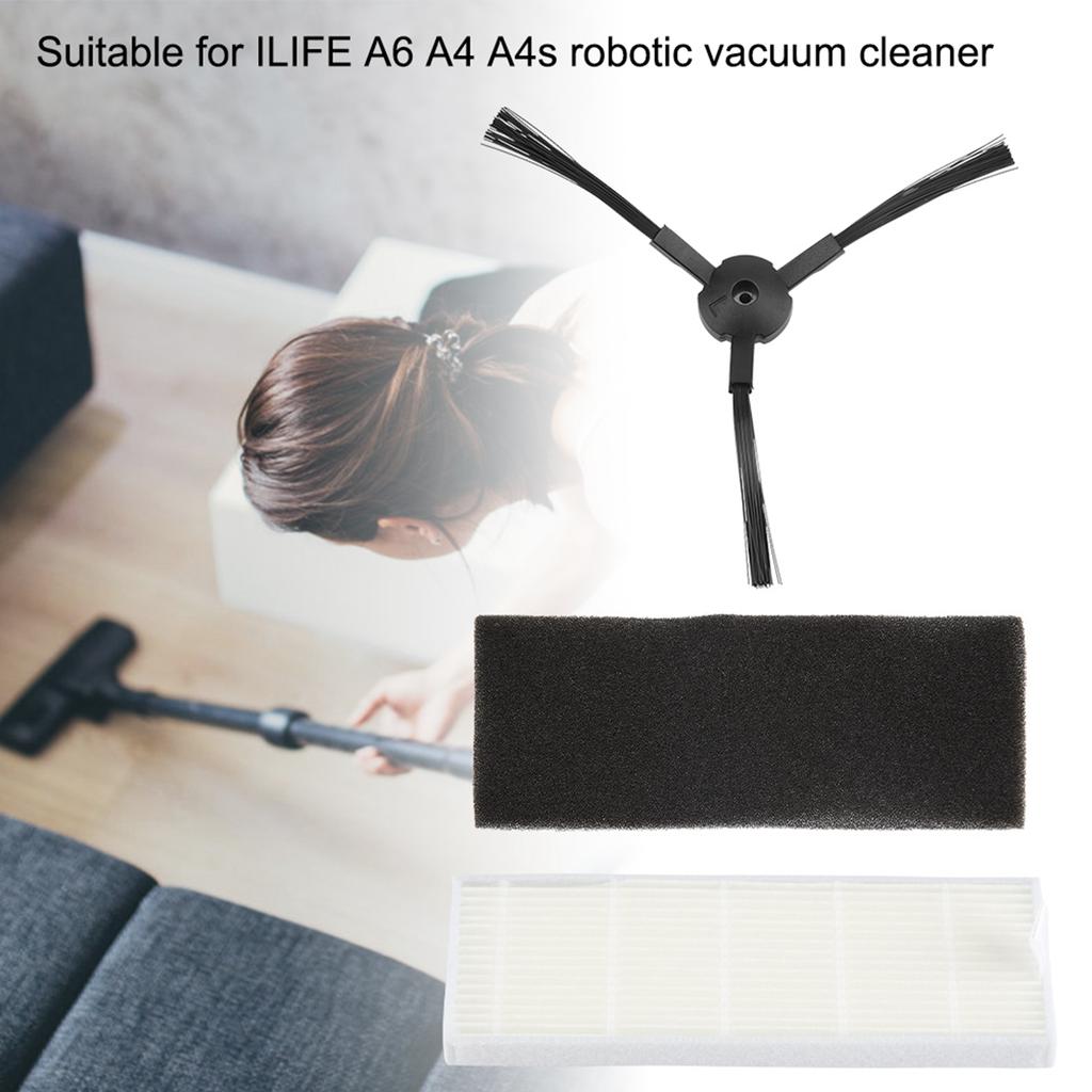 Náhradní díl pro vysavač Boční kartáč & HEPA filtry Sada nářadí pro ILIFE A6 A4 A4s Robot