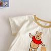 2025 New Summer Cartoon T-shirt for Boys 0-5 Years – Stylish Color Block Little Bear Top
