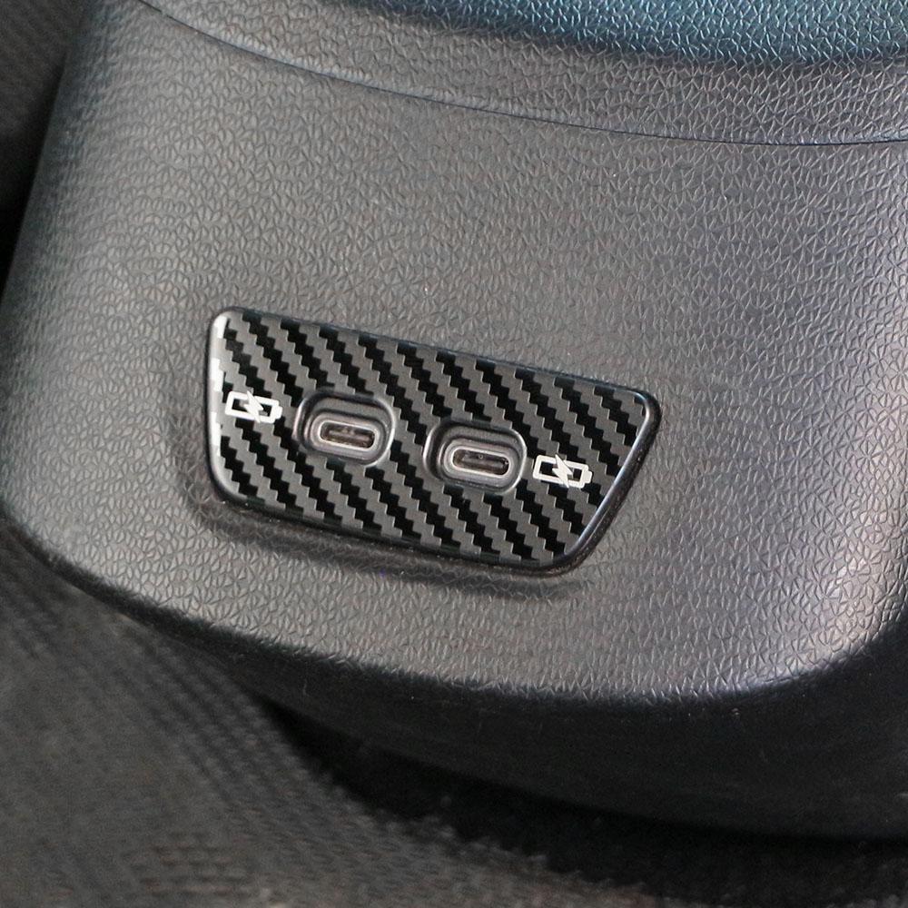 For Volkswagen VW ID3 ID.3 ID3 2022 - 2025 Rear USB Charing Port Panel Cover Decoration Sticker Trim Car Interior Acccessories