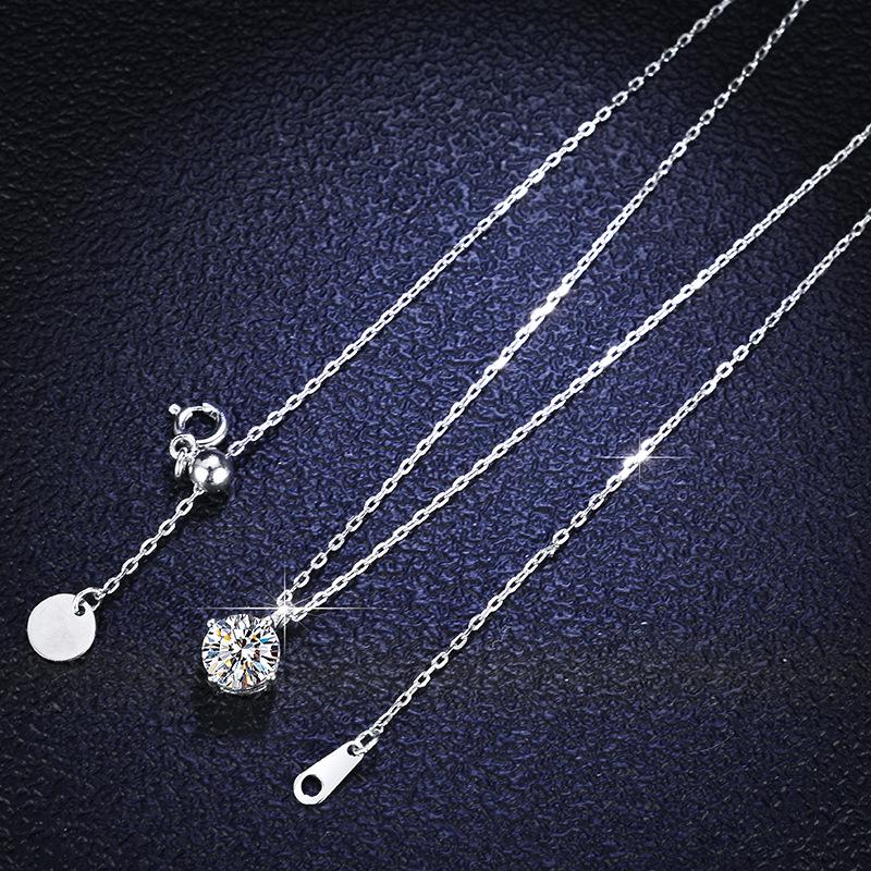Tancise S925 Sterling Silver Moissanite Luxusný osobný náhrdelník s príveskom Dámsky klasický náhrdelník s prílivom na párty darček na párty