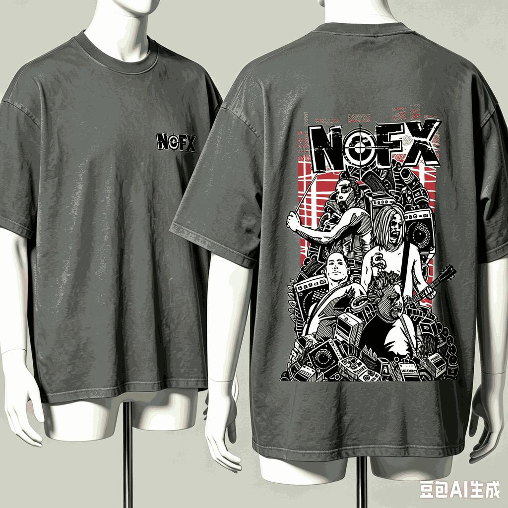 Nofx Für Fan Geschenk T-Shirt Unisex Unisex Harajuku Übergroß Unisex Kurzarm Streetwear Hohe Qualität Paare Klassische Mode Weich