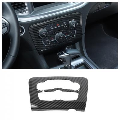 Kohlefaser Klimaanlagenschalter Panel Verkleidung Blende für Dodge Charger 2015-