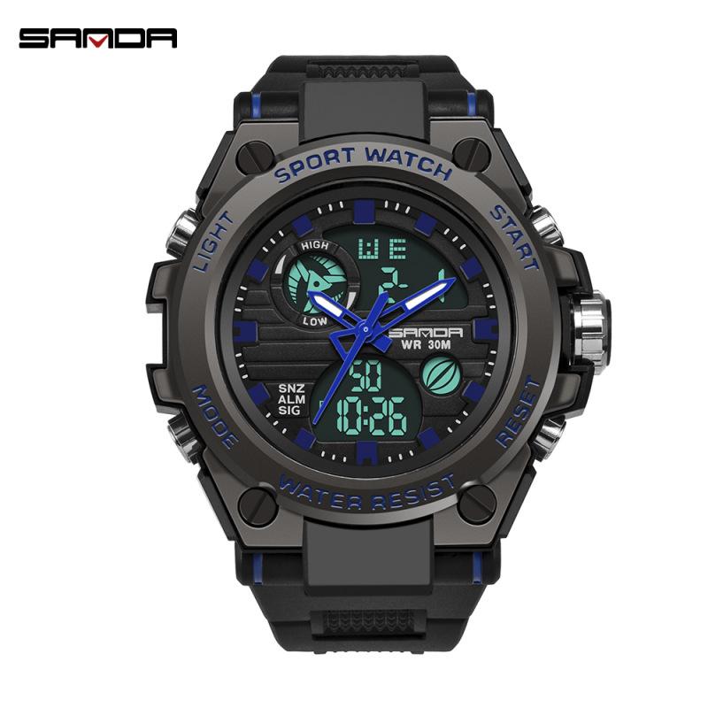 Sanda Tactical Waterproof Luminous Digital Watch for Teen Boys