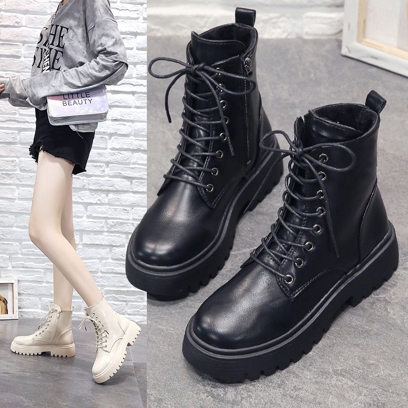 Martin boots female student versatile women's shoes platform boots female short boots high boots female casual cotton boots female