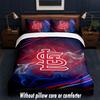 St. Louis Cardinals Design Bed Bedding Set 1 Duvet Cover + 2 Pillowcases Soft Breathable Household Bed Linens