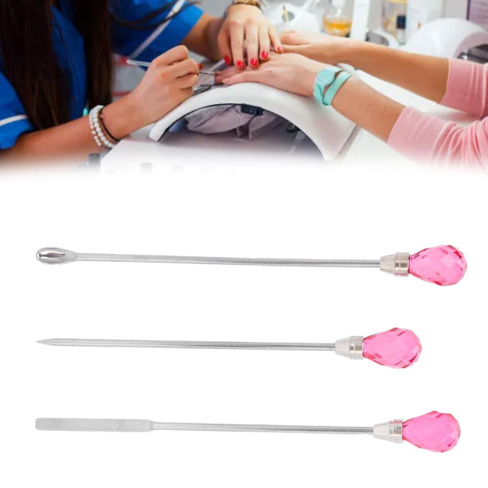 3 Pcs Portable Nail Art Stirring Rod Professional Nail Art Spatula  Salon & Home DIY Use