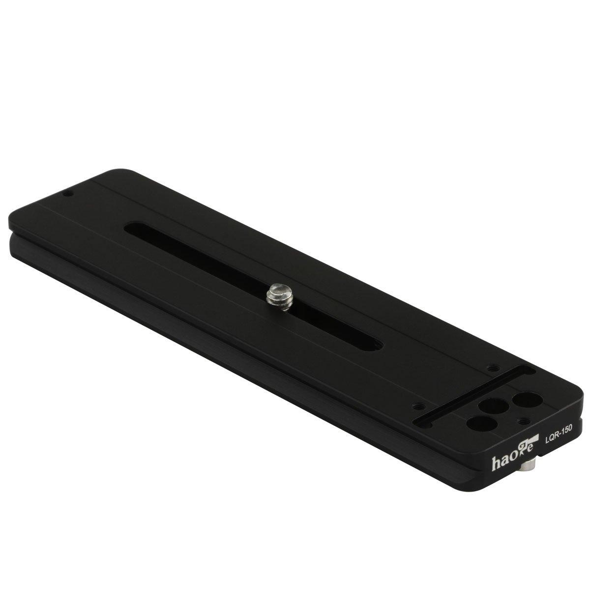 

Haoge 150мм Універсальна Швидкознімна Пластина для Об єктива для Leica Телеоб єктив Сумісна з Штативними Кульовими Головками Arca Swiss LQR-150 Canon, Nikon, Olympus, чорний