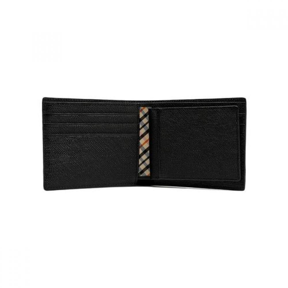 Daks Black Line Check Cowhide Wallet Dbwa9e623bk