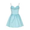 Nuovo Arrivo Estivo: Elegante Vestito da Donna con Spalline Sottili Pieghettato e Strass