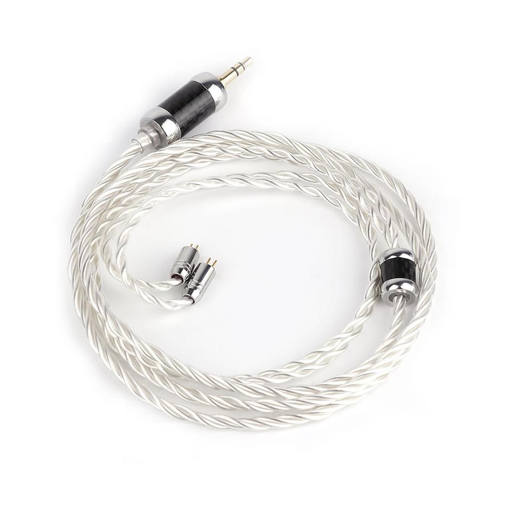 Linsoul THIEAUDIO EST Litz 5N OCC Crystal Earphone Upgrade Soft Oxidation for (Static Electricity) 100-Strand Silver-Plated (Single Copper) Cable,