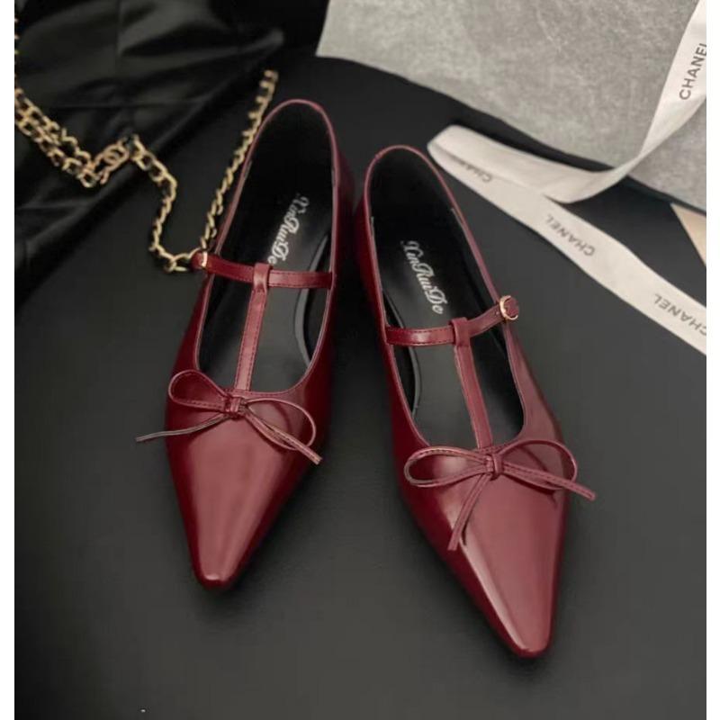 Fashion All-Match Low Heels Pointed Toe Summer Shoes Ladies Female Footwear Bow-Knot Autumn Casual Sneaker New Dress Butterfly Fall