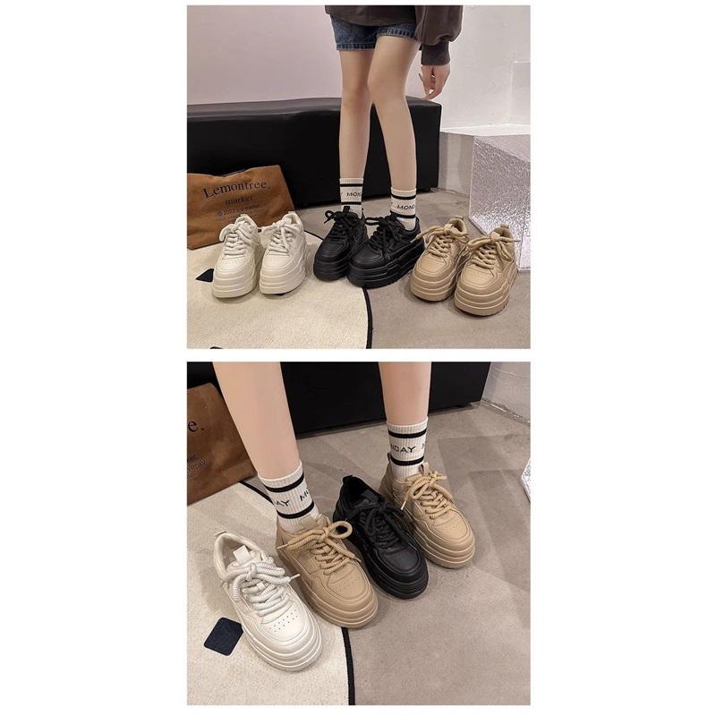  Women's Chunky Sole Forrest Gump Shoes Platform Casual Lace Up Sneakers