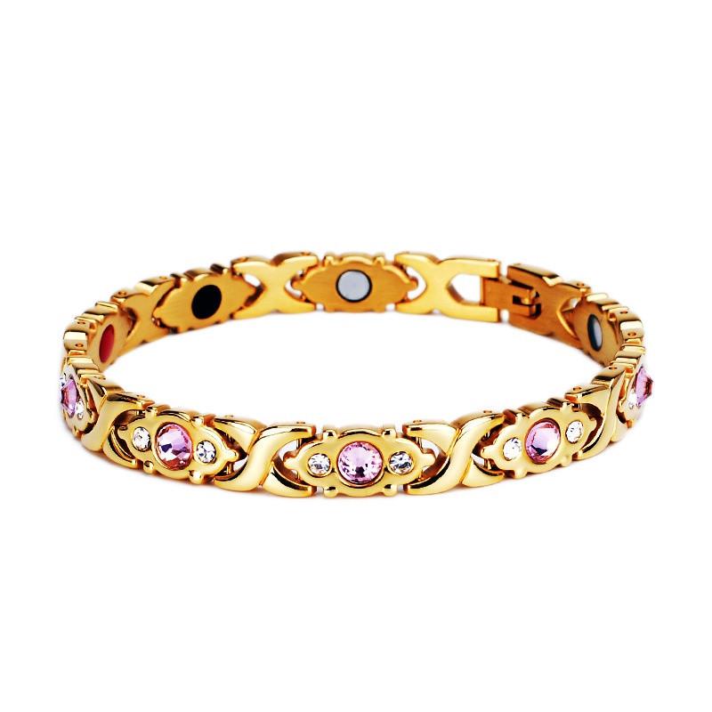 European & American Style Detachable Rhinestone Magnet Bracelet for Men & Women