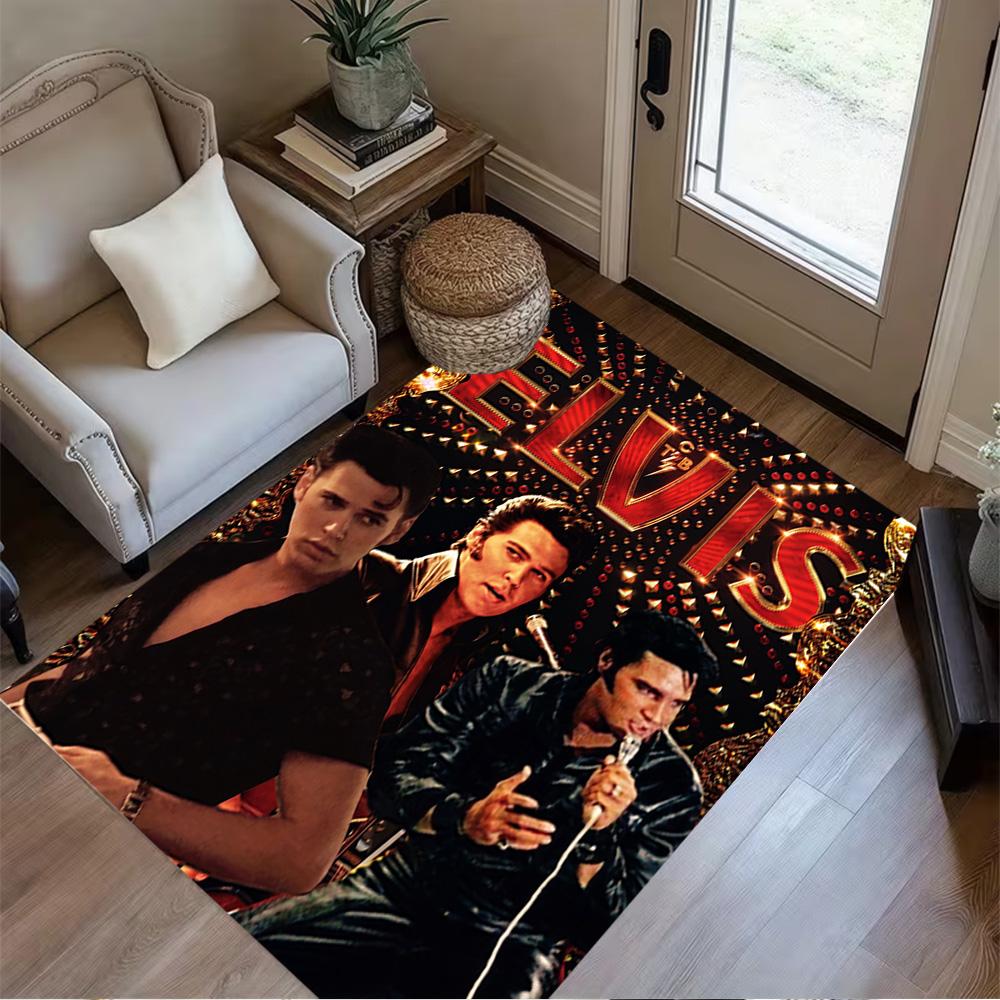 Elvis Presley: Tappeto Leggenda Rock 'n' Roll Adatto per Cucina Sala Giochi Corridoio Soggiorni Tappeto Antiscivolo Arredare Uffici