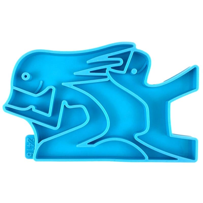 Dog Keychain Mold Silicone Keychain Mold Pendant Clay Mold with Hole for DIY Keychain Home Car Handbag Backpack Decor