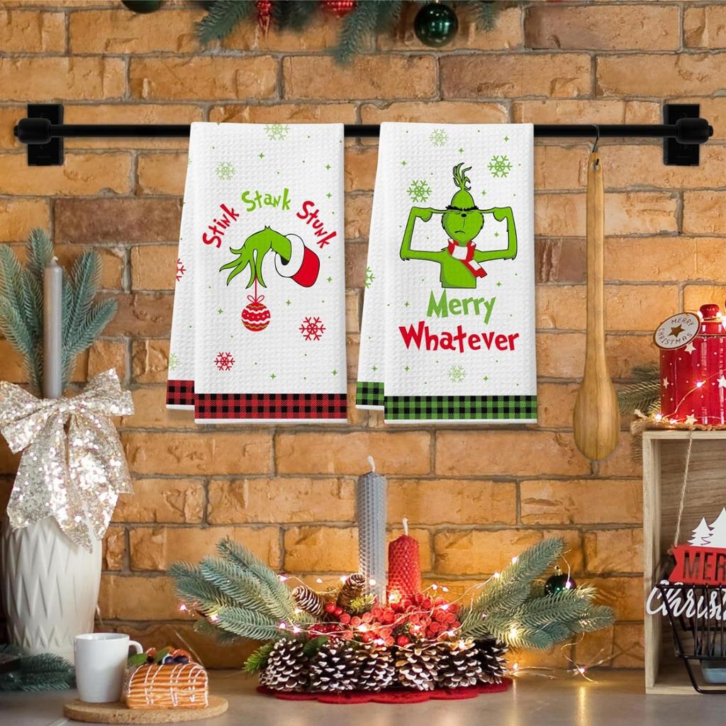 Christmas 3D Printed Towels, Kitchen Suction Towels, Hand Towels, Face Towels