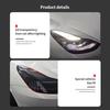 TPU Car Headlight Taillight Foglight Protective Film For Tesla Model Y 3 HD Anti-Scratch Lens Cover Durable Anti-Fingerprint