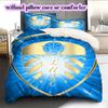Leeds United Pattern Bedding,Quilt Set Quilt Cover Pillowcase Home Birthday Gift (1*duvet cover+2*pillowcase,without core)