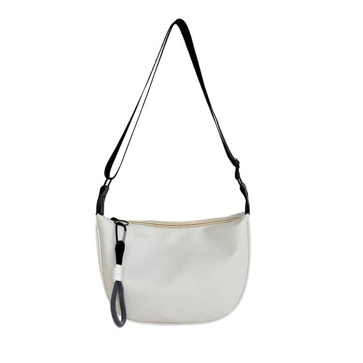 

Trendy Color Block Design Women s Medium Size Soft Sling Bag Perfect For Casual Travel WhiteBlack