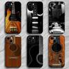Klasyczna Muzyka Gitara Etui na Telefon Dla iPhone 17 16 15 14 13 12 PRO MAX PLUS Mini TPU Miękkie Przyjazne dla Skóry etui