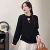 Women's Versatile Long Sleeve Wool Sweater - Korean & Japanese Style Knitwear for Autumn & Winter